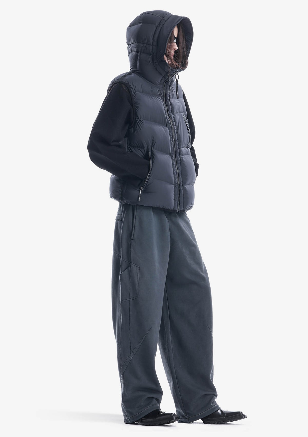 Широкие трикотажные брюки FRISSON Rw220 - Rw220_2_08