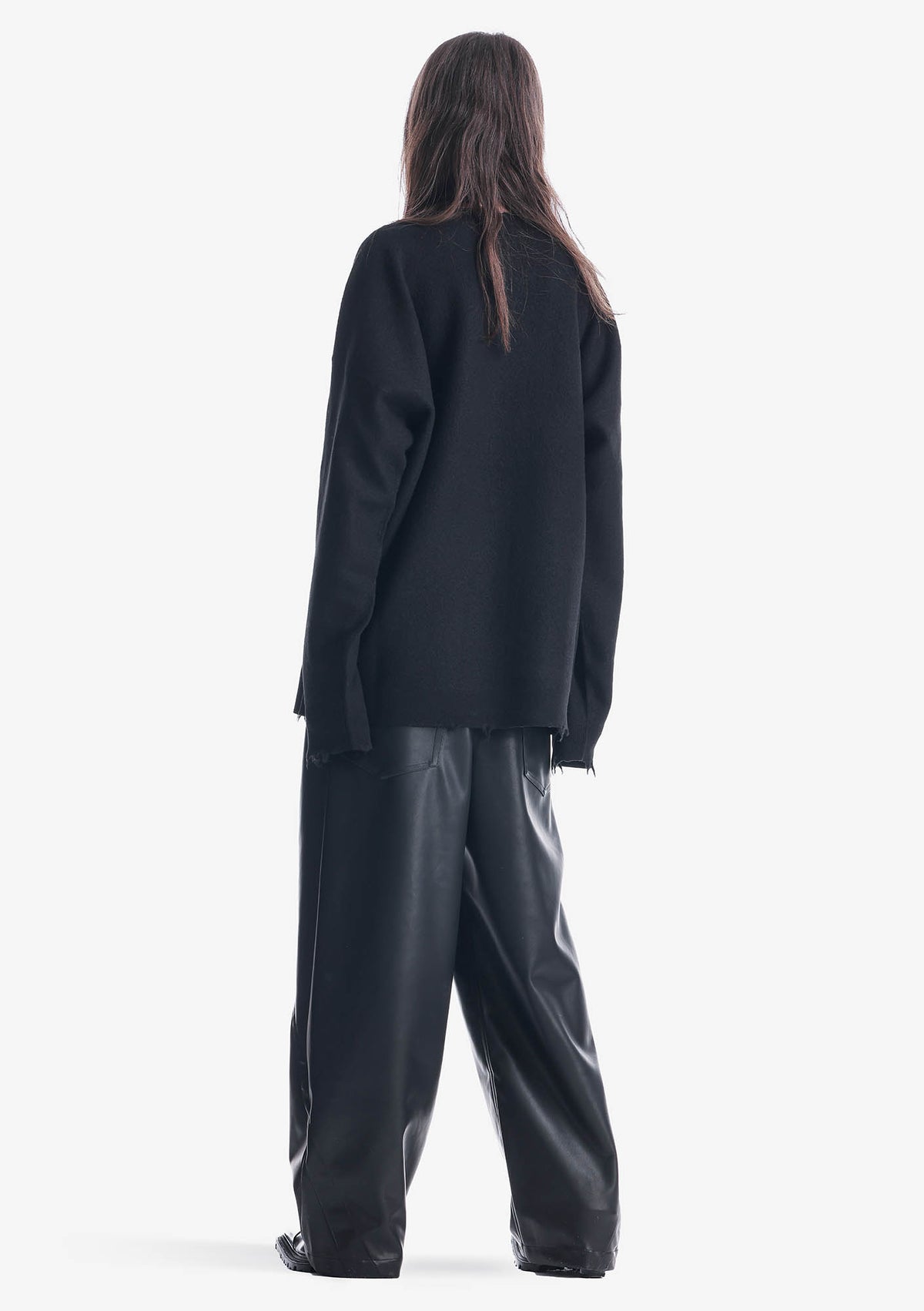 Широкие брюки VANT из эко-кожи Rw222 - Rw222_1_05